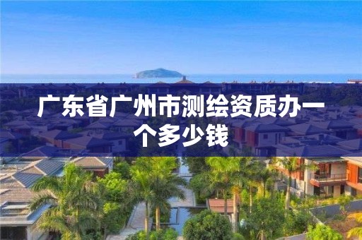 广东省广州市测绘资质办一个多少钱