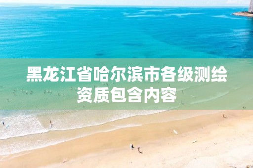 黑龙江省哈尔滨市各级测绘资质包含内容