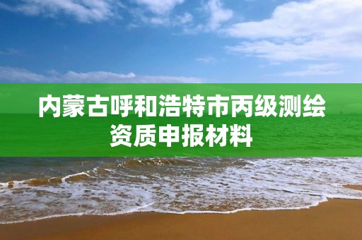 内蒙古呼和浩特市丙级测绘资质申报材料