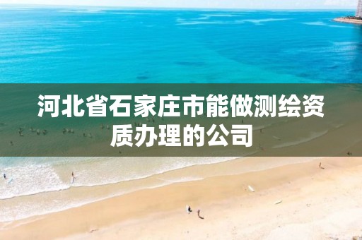 河北省石家庄市能做测绘资质办理的公司