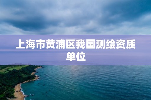 上海市黄浦区我国测绘资质单位