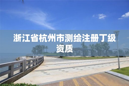 浙江省杭州市测绘注册丁级资质