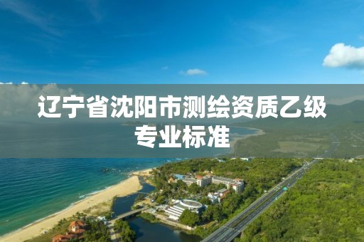 辽宁省沈阳市测绘资质乙级专业标准