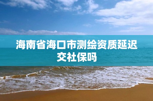 海南省海口市测绘资质延迟交社保吗