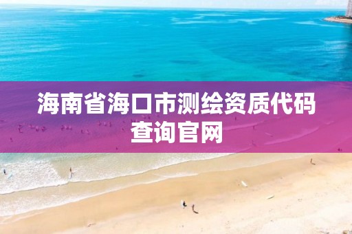 海南省海口市测绘资质代码查询官网