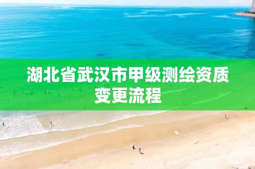 湖北省武汉市甲级测绘资质变更流程