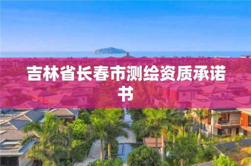 吉林省长春市测绘资质承诺书