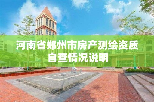 河南省郑州市房产测绘资质自查情况说明