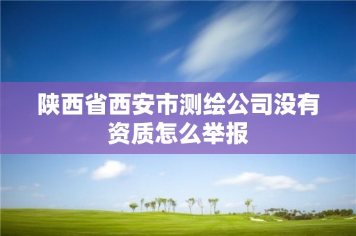 陕西省西安市测绘公司没有资质怎么举报