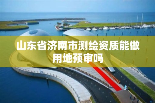 山东省济南市测绘资质能做用地预审吗