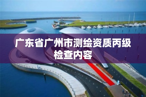 广东省广州市测绘资质丙级检查内容