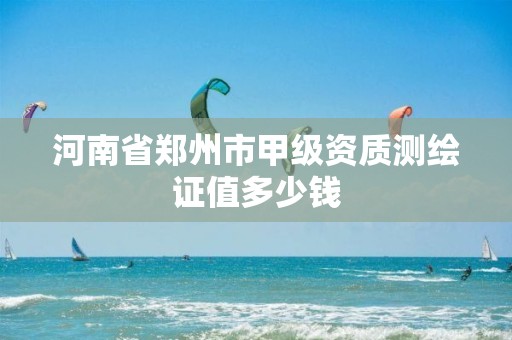 河南省郑州市甲级资质测绘证值多少钱