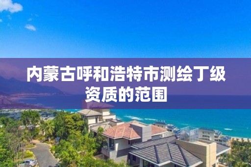 内蒙古呼和浩特市测绘丁级资质的范围