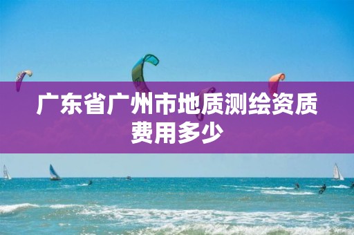 广东省广州市地质测绘资质费用多少