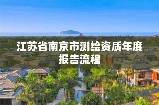 江苏省南京市测绘资质年度报告流程