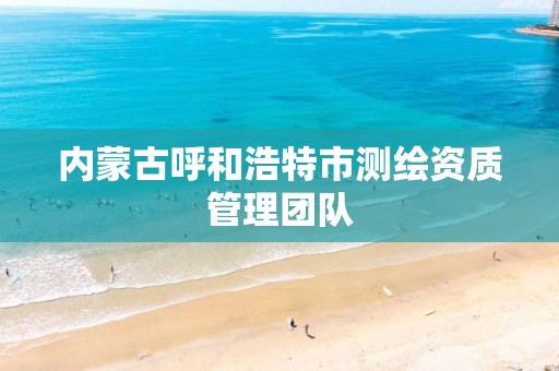 内蒙古呼和浩特市测绘资质管理团队