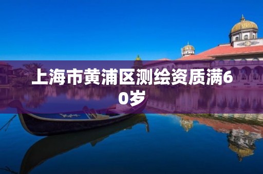 上海市黄浦区测绘资质满60岁