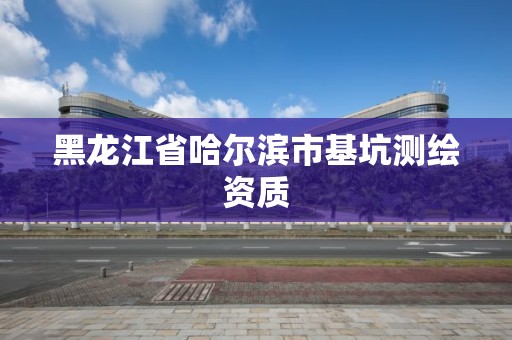 黑龙江省哈尔滨市基坑测绘资质