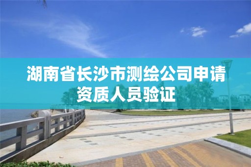 湖南省长沙市测绘公司申请资质人员验证