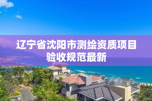 辽宁省沈阳市测绘资质项目验收规范最新