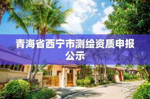 青海省西宁市测绘资质申报公示