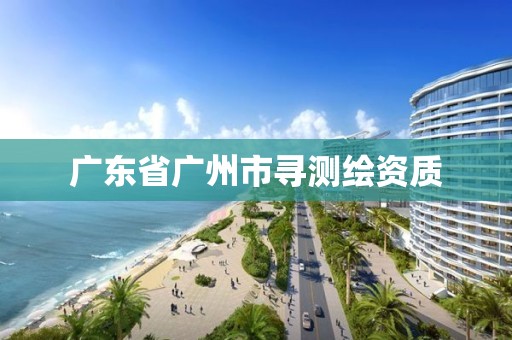 广东省广州市寻测绘资质