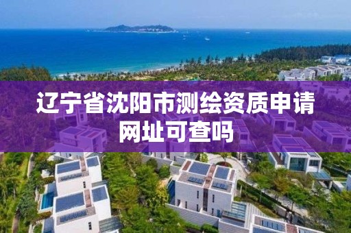 辽宁省沈阳市测绘资质申请网址可查吗