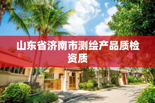 山东省济南市测绘产品质检资质