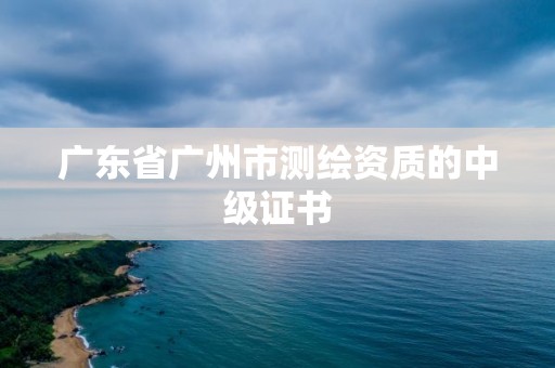 广东省广州市测绘资质的中级证书