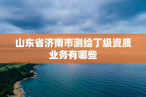 山东省济南市测绘丁级资质业务有哪些