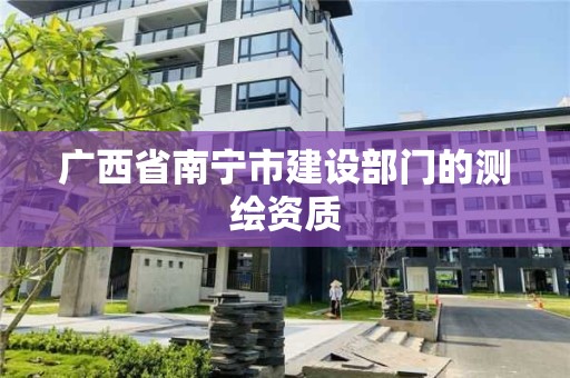 广西省南宁市建设部门的测绘资质