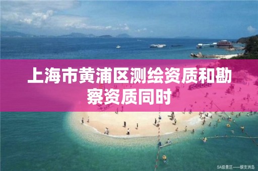 上海市黄浦区测绘资质和勘察资质同时