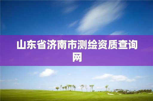 山东省济南市测绘资质查询网