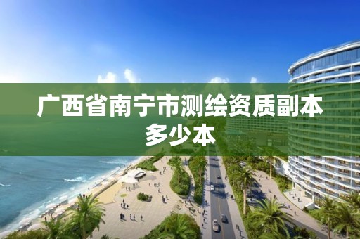 广西省南宁市测绘资质副本多少本