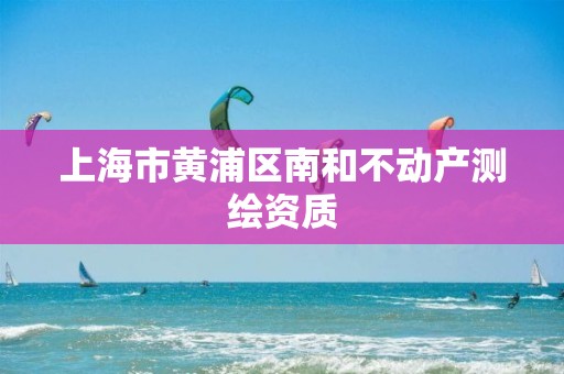 上海市黄浦区南和不动产测绘资质