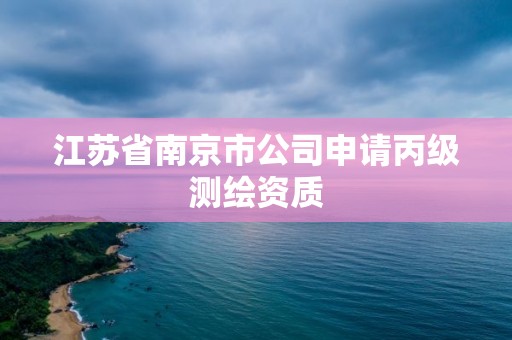 江苏省南京市公司申请丙级测绘资质