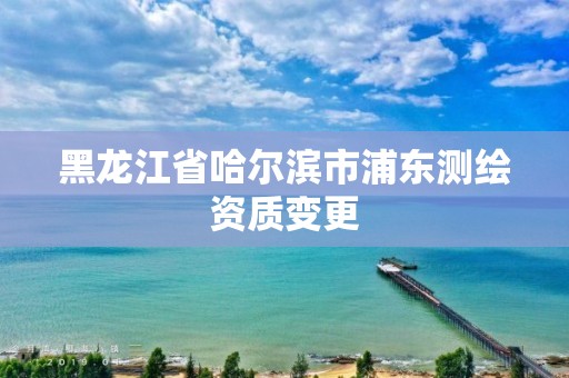 黑龙江省哈尔滨市浦东测绘资质变更