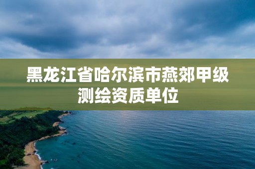 黑龙江省哈尔滨市燕郊甲级测绘资质单位