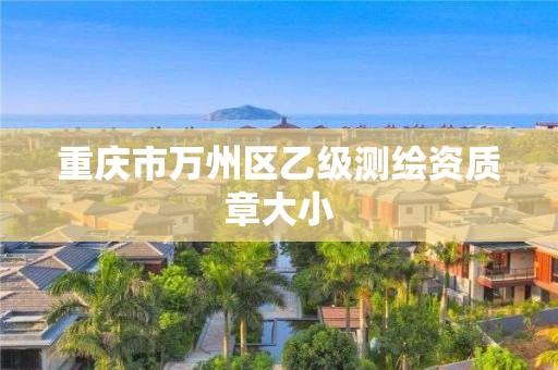 重庆市万州区乙级测绘资质章大小