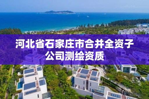 河北省石家庄市合并全资子公司测绘资质