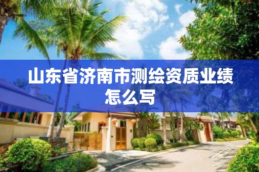 山东省济南市测绘资质业绩怎么写