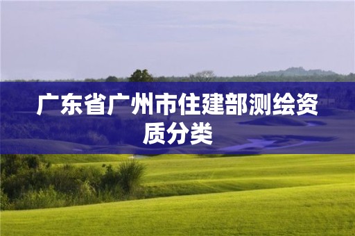 广东省广州市住建部测绘资质分类