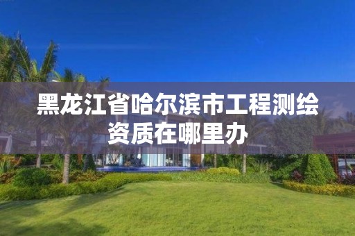 黑龙江省哈尔滨市工程测绘资质在哪里办