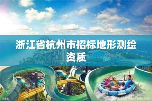 浙江省杭州市招标地形测绘资质