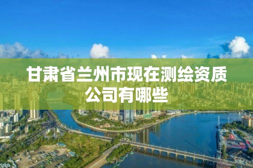 甘肃省兰州市现在测绘资质公司有哪些