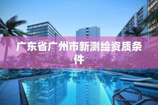 广东省广州市新测绘资质条件