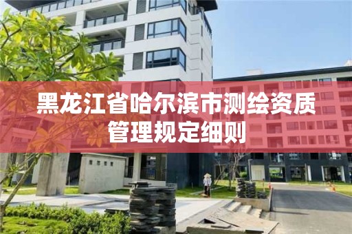 黑龙江省哈尔滨市测绘资质管理规定细则