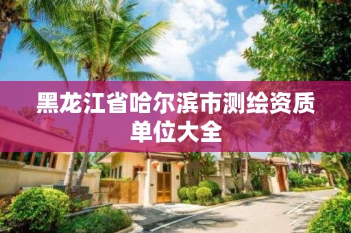 黑龙江省哈尔滨市测绘资质单位大全