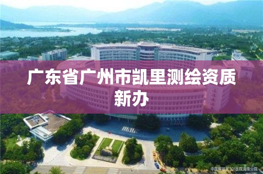 广东省广州市凯里测绘资质新办