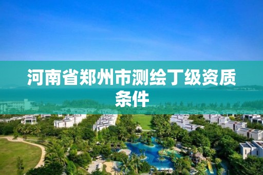 河南省郑州市测绘丁级资质条件